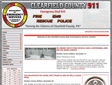 Tablet Screenshot of clearfield911.com